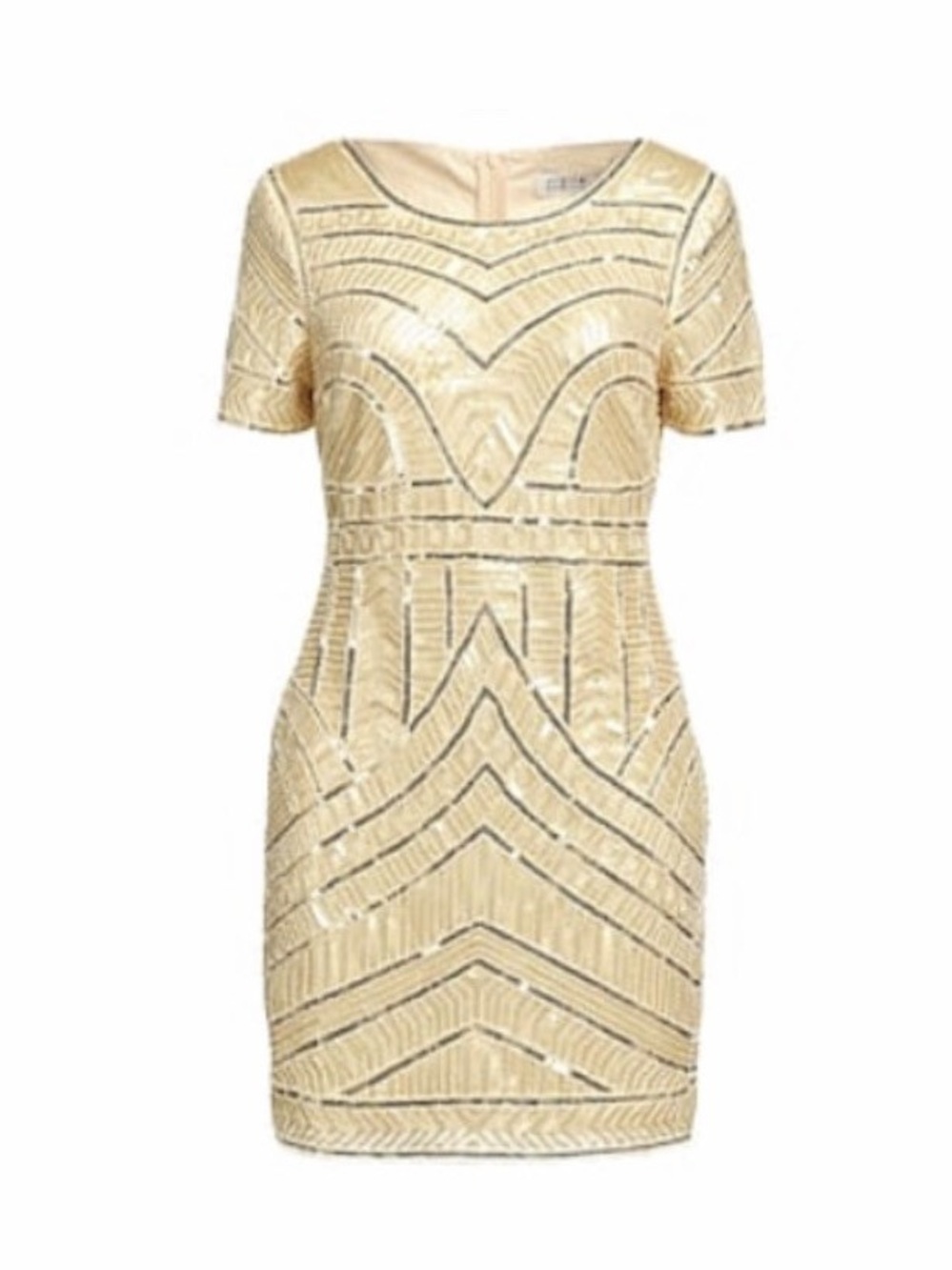 NWT 💛 MOLLY BRACKEN WOVEN Gold Glitter Beautiful Dress💛